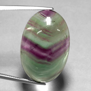 Fluorita multicolor natural de 36,30 ct, transparente, transparente / translúcido
