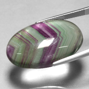 Fluorita multicolor natural de 36,30 ct, transparente, transparente / translúcido