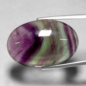 Fluorita multicolor natural de 35,81 ct, transparente, transparente / translúcido