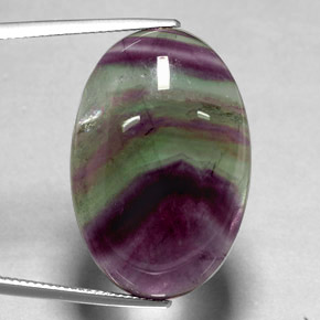 Fluorita multicolor natural de 35,81 ct, transparente, transparente / translúcido
