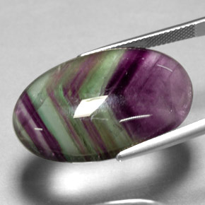 Fluorita multicolor natural de 35,81 ct, transparente, transparente / translúcido