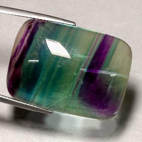 Fluorita multicolor natural de 48,88 ct, transparente, transparente / translúcido