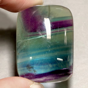 Fluorita multicolor natural de 48,88 ct, transparente, transparente / translúcido