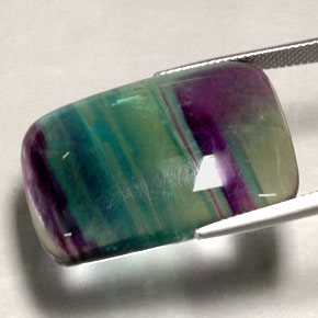 Fluorita multicolor natural de 48,88 ct, transparente, transparente / translúcido
