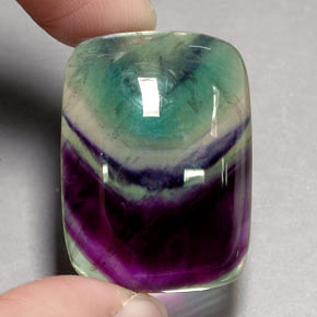 Fluorita multicolor natural de 48,04 ct, transparente, transparente / translúcido
