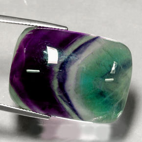 Fluorita multicolor natural de 48,04 ct, transparente, transparente / translúcido