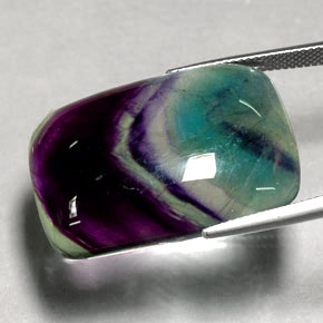 Fluorita multicolor natural de 48,04 ct, transparente, transparente / translúcido