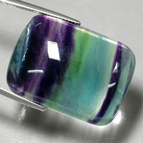 Fluorita multicolor natural de 55,61 ct, transparente, transparente / translúcido