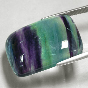 Fluorita multicolor natural de 55,61 ct, transparente, transparente / translúcido