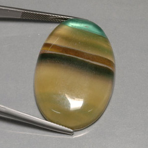 Fluorita multicolor natural de 60,11 ct, transparente, transparente / translúcido