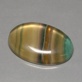 Fluorita multicolor natural de 60,11 ct, transparente, transparente / translúcido