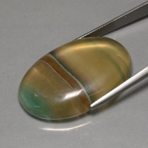 Fluorita multicolor natural de 60,11 ct, transparente, transparente / translúcido