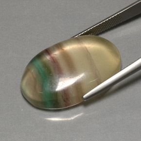 Fluorita multicolor natural de 35,91 ct, transparente, transparente / translúcido