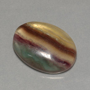 Fluorita multicolor natural de 31,62 ct, transparente, transparente / translúcido