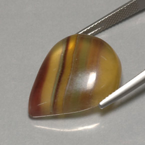 Fluorita multicolor natural de 23,37 ct, transparente, transparente / translúcido