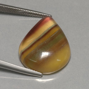 Fluorita multicolor natural de 23,37 ct, transparente, transparente / translúcido