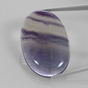 Fluorita multicolor natural de 50,75 ct, corte óvalo, transparente