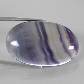 Fluorita multicolor natural de 50,75 ct, corte óvalo, transparente