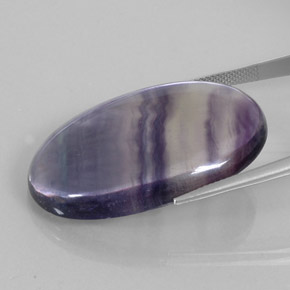 Fluorita multicolor natural de 50,75 ct, corte óvalo, transparente