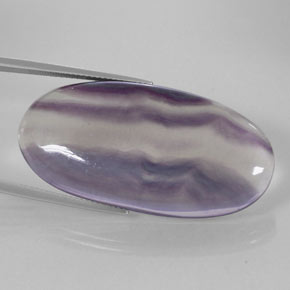 Fluorita multicolor natural de 60,84 ct, corte óvalo, transparente