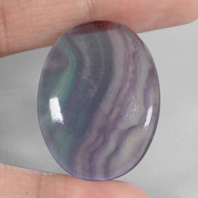 Fluorita multicolor natural de 52,83 ct, corte óvalo, transparente