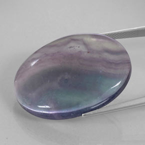 Fluorita multicolor natural de 52,83 ct, corte óvalo, transparente