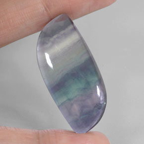 Fluorita multicolor natural de 37,44 ct, forma elegante, transparente