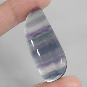 Fluorita multicolor natural de 42,51 ct, forma elegante, transparente