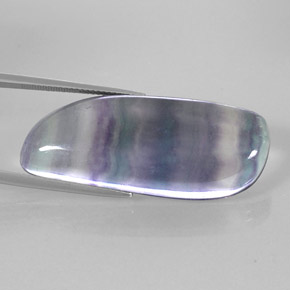 Fluorita multicolor natural de 42,51 ct, forma elegante, transparente