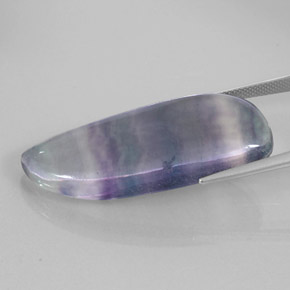 Fluorita multicolor natural de 42,51 ct, forma elegante, transparente