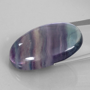 Fluorita multicolor natural de 50,17 ct, corte óvalo, transparente