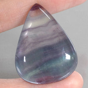 Fluorita multicolor natural de 58,44 ct, transparente, transparente / translúcido