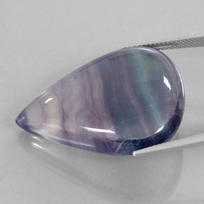 Fluorita multicolor natural de 58,44 ct, transparente, transparente / translúcido
