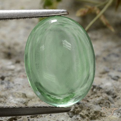 4.50ct Natural Verde claro Fluorita, Ovalada, Transparente