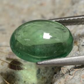 Fluorita Verde claro natural de 5.16 ct, Ovalada, Transparente