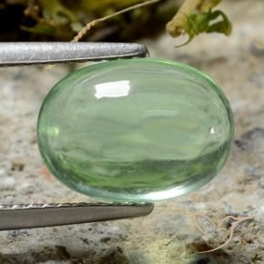 Fluorita Verde medio natural de 3.56 ct, Ovalada, Transparente