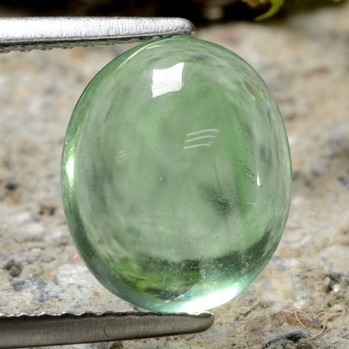 Fluorita verde natural de 4,62 ct, corte óvalo, transparente