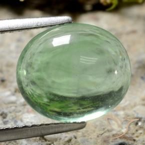 Fluorita verde natural de 4,62 ct, corte óvalo, transparente