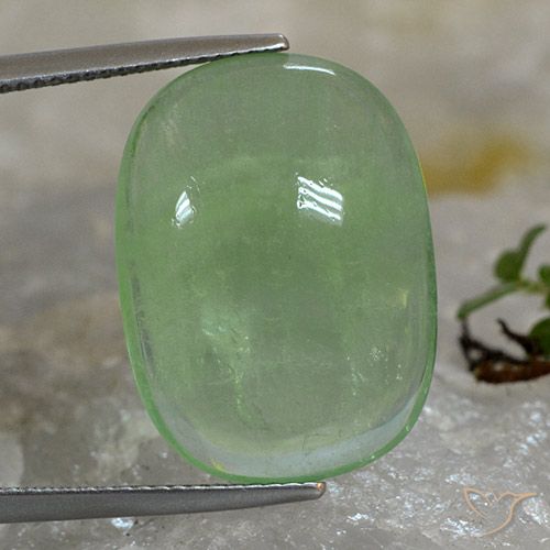 19.97ct Natural Verde terroso Fluorita, Forma Cojín, Transparente