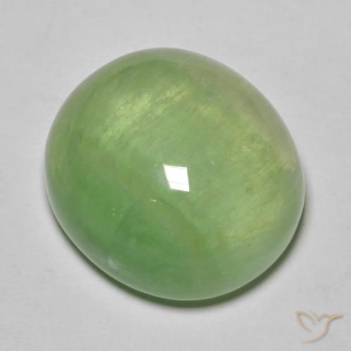 26.52ct Natural Verde pera Fluorita, Ovalada, Translúcido