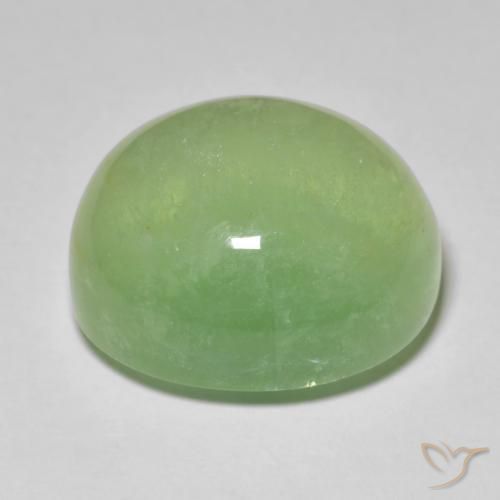 Fluorita Verde pera natural de 26.52 ct, Ovalada, Translúcido