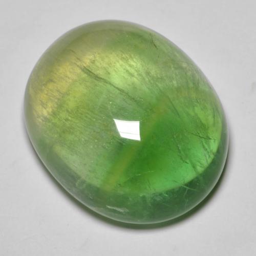 Fluorita Verde bosque natural de 37.28 ct, Corte Óvalo, Transparente