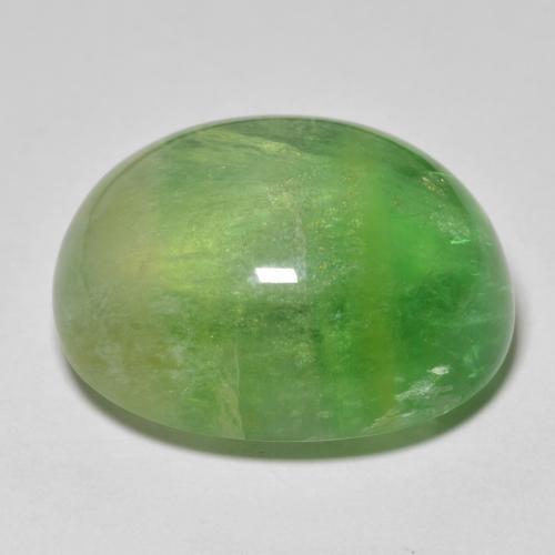 Fluorita Verde bosque natural de 37.28 ct, Corte Óvalo, Transparente
