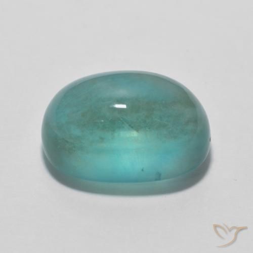 Fluorita Verde azulado natural de 7.80 ct, Ovalada, Transparente