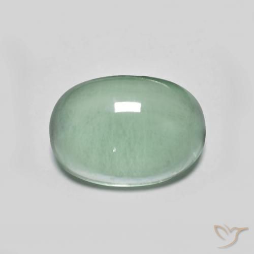 3.63ct Natural Verde azulado Fluorita, Ovalada, Transparente