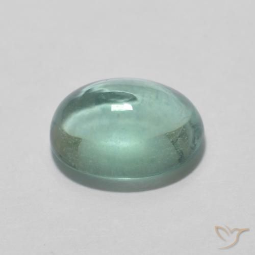 Fluorita Verde azul muy claro natural de 2.23 ct, Ovalada, Transparente