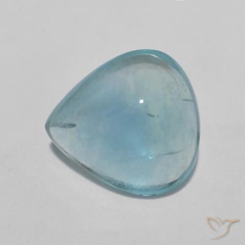 3.85ct Natural Verde azul Fluorita, En forma de pera, Transparente