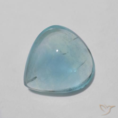 Fluorita Verde azul natural de 3.85 ct, En forma de pera, Transparente