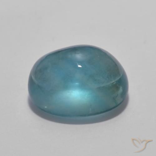 Fluorita Cerceta natural de 5.61 ct, Ovalada, Transparente