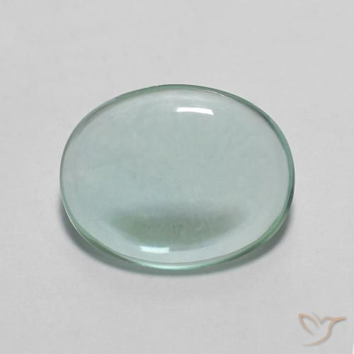 2.26ct Natural Verde azul muy claro Fluorita, Ovalada, Transparente